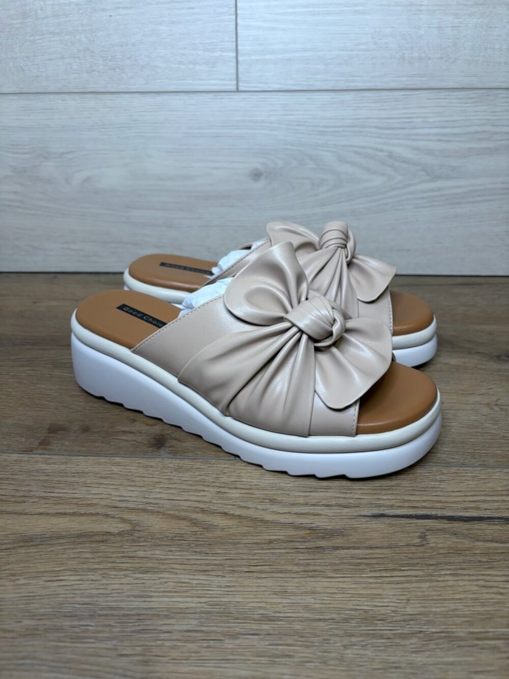 Good Choice Harlow Women's Nude Knot Slide Sandals Size 7.5